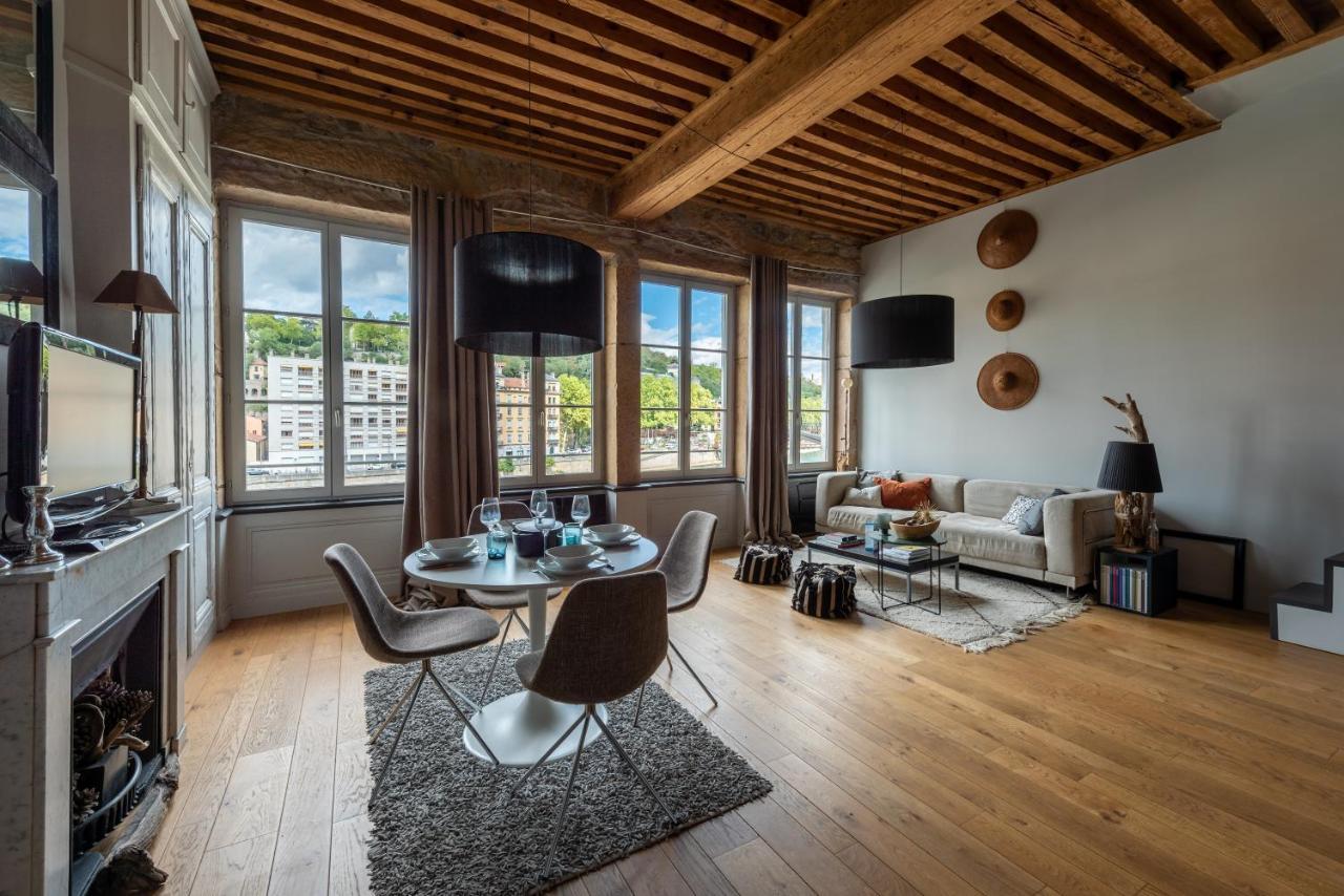 Le Loft Ethnic - Avec Jolie Vue Sur La Saone Apartment Lyon Bagian luar foto