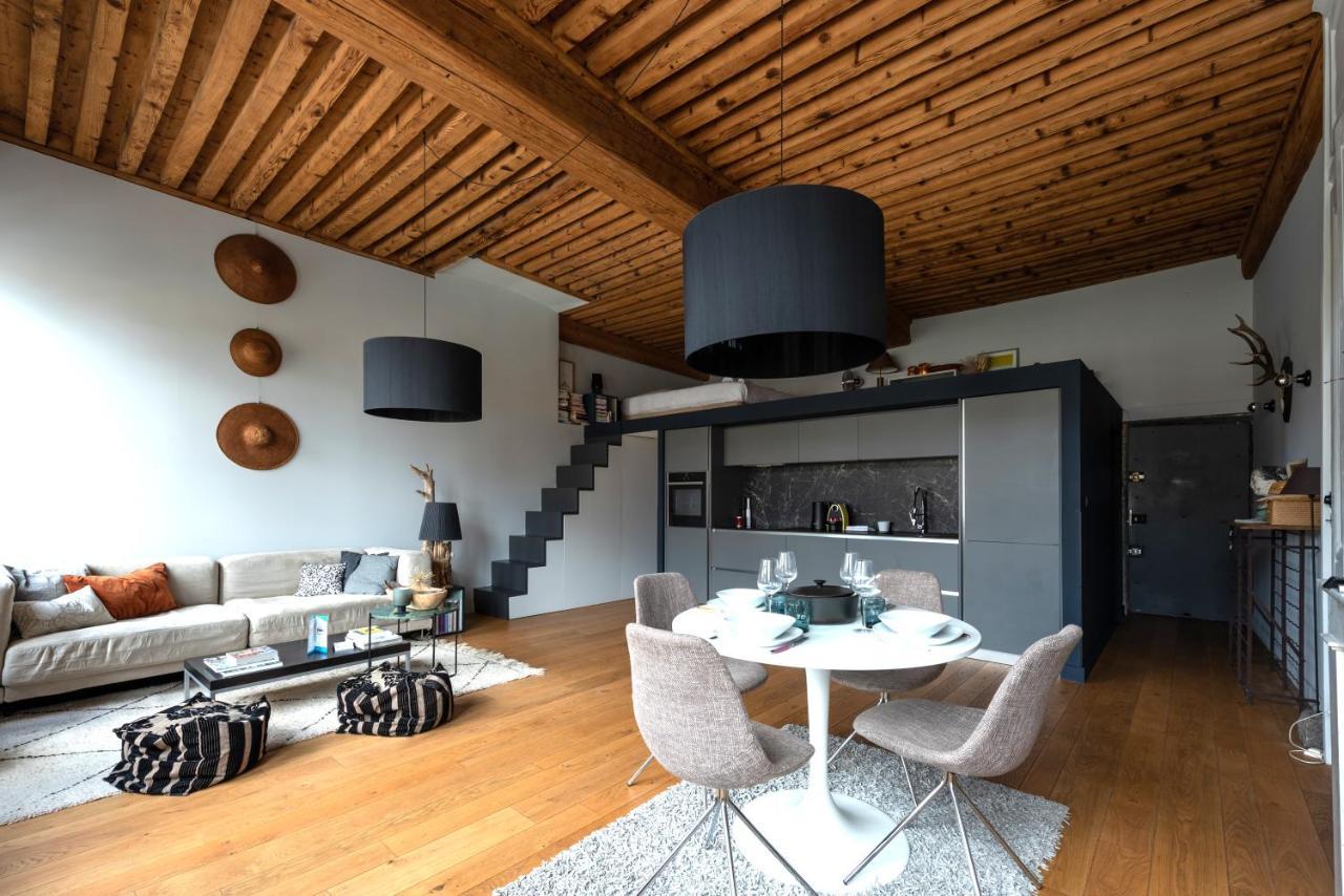 Le Loft Ethnic - Avec Jolie Vue Sur La Saone Apartment Lyon Bagian luar foto