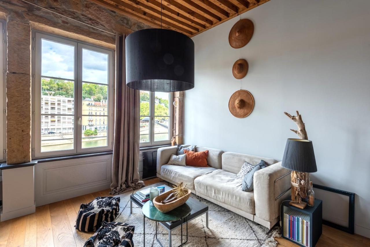 Le Loft Ethnic - Avec Jolie Vue Sur La Saone Apartment Lyon Bagian luar foto